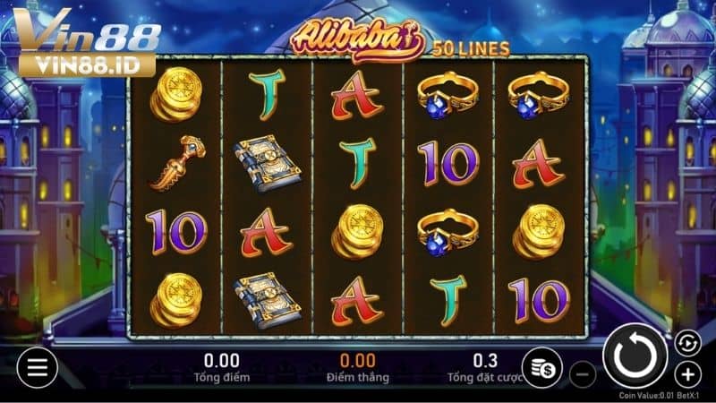 Nổ Hũ Alibaba - Trò Chơi Hấp Dẫn Với Tỷ Lệ Thưởng Khung Tại Nổ Hũ VIN88 Giao diện chính của nổ hũ Alibaba tại VIN88