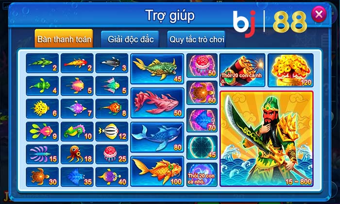 Hệ thống mục tiêu trong Nhị Gia Bắn Cá tại BJ88 Hệ thống mục tiêu trong Nhị Gia Bắn Cá tại BJ88