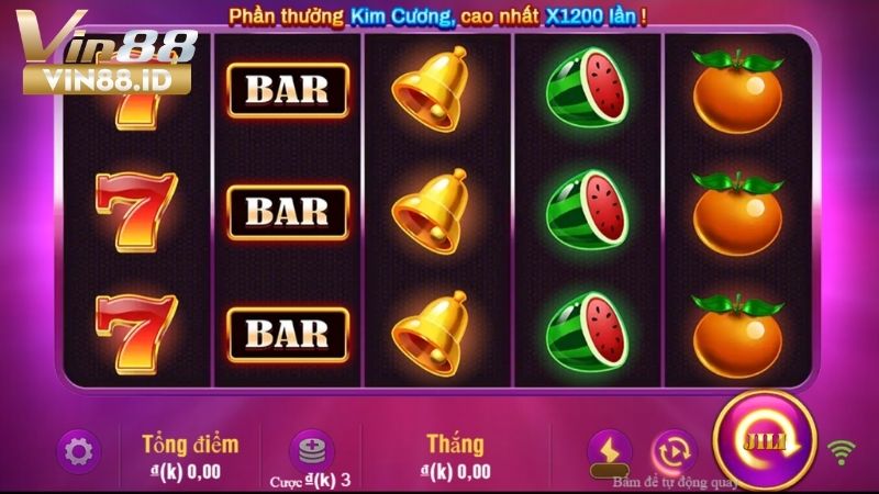 Buổi Tiệc Đá Quý - Trò Chơi Hấp Dẫn Không Thể Bỏ Lỡ Tại Nổ Hũ VIN88 Giao diện quay thưởng của nổ hũ buổi tiệc đá quý tại VIN88