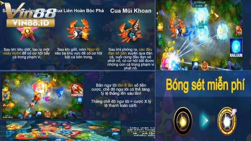 Vương Giả Đánh Cá - Siêu Phẩm Bắn Cá Nhận Thưởng Khủng Tại VIN88 Các tính năng đặc biệt trong vương giả đánh cá